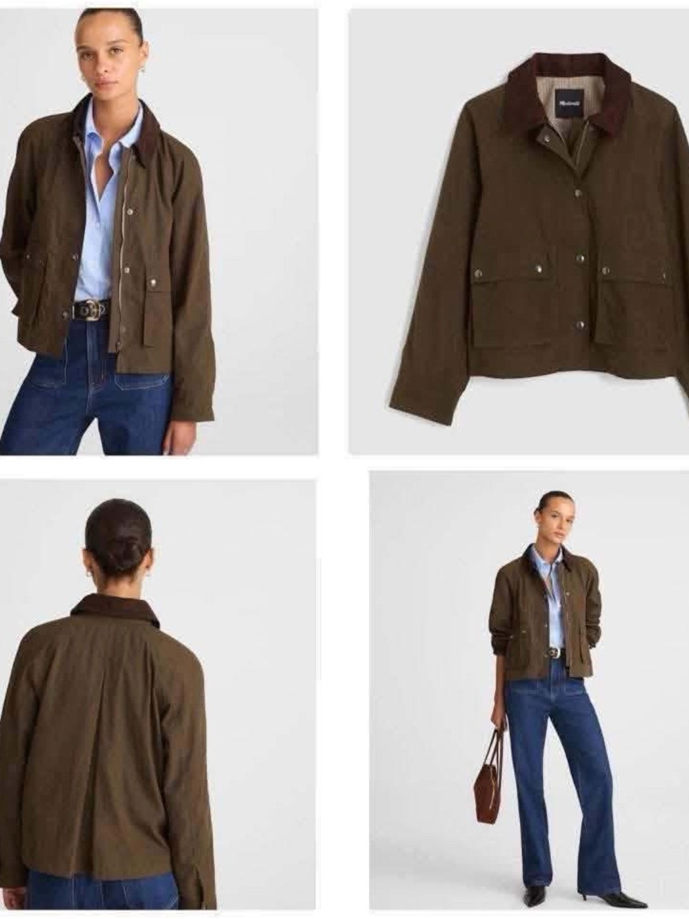 Madewell Waxed Zip Front Jacket
